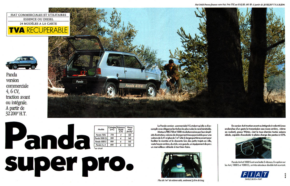 Publicité Fiat 1989