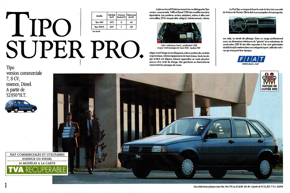 Publicité Fiat 1989