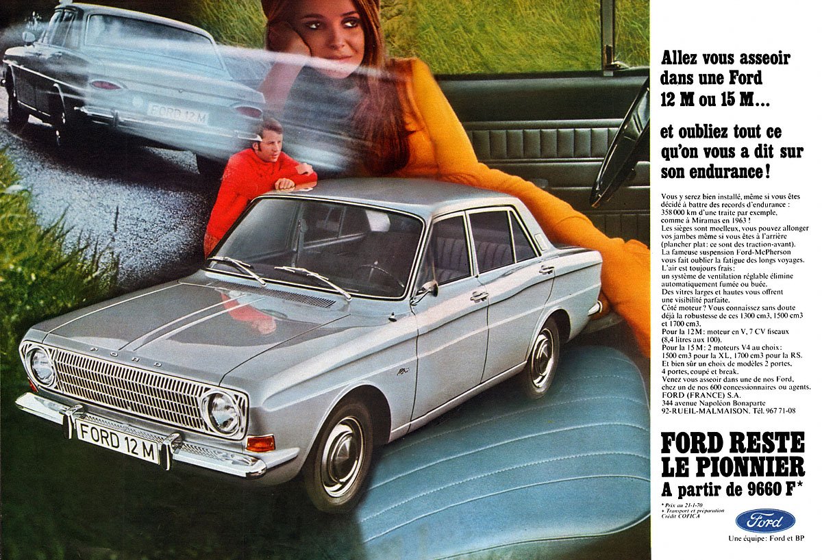 Publicit� Ford 1970