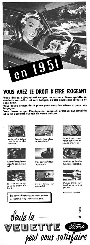 Publicité Ford 1951