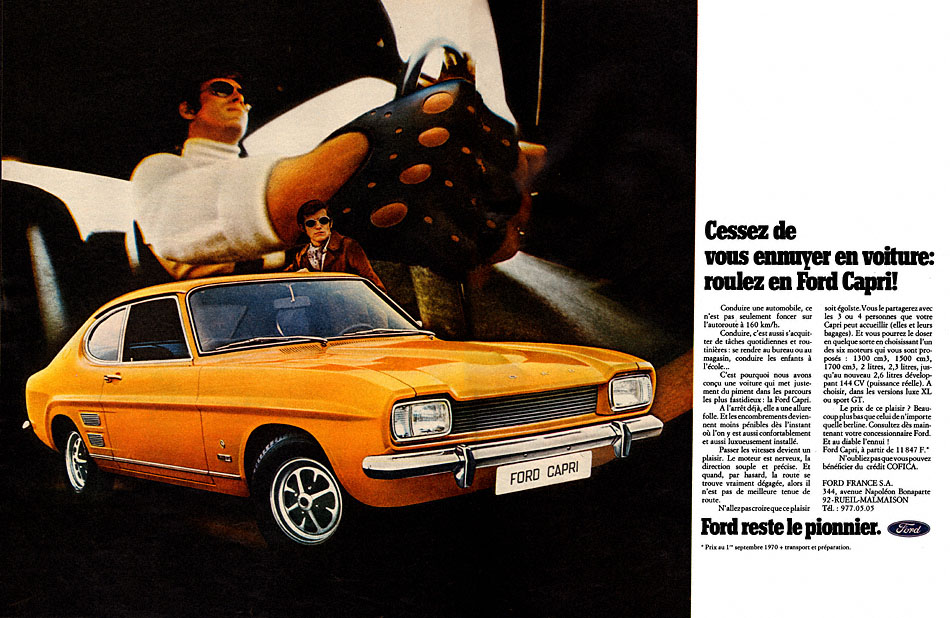 Publicité Ford 1970