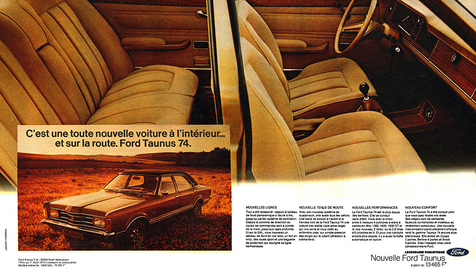 Publicité Ford 1973