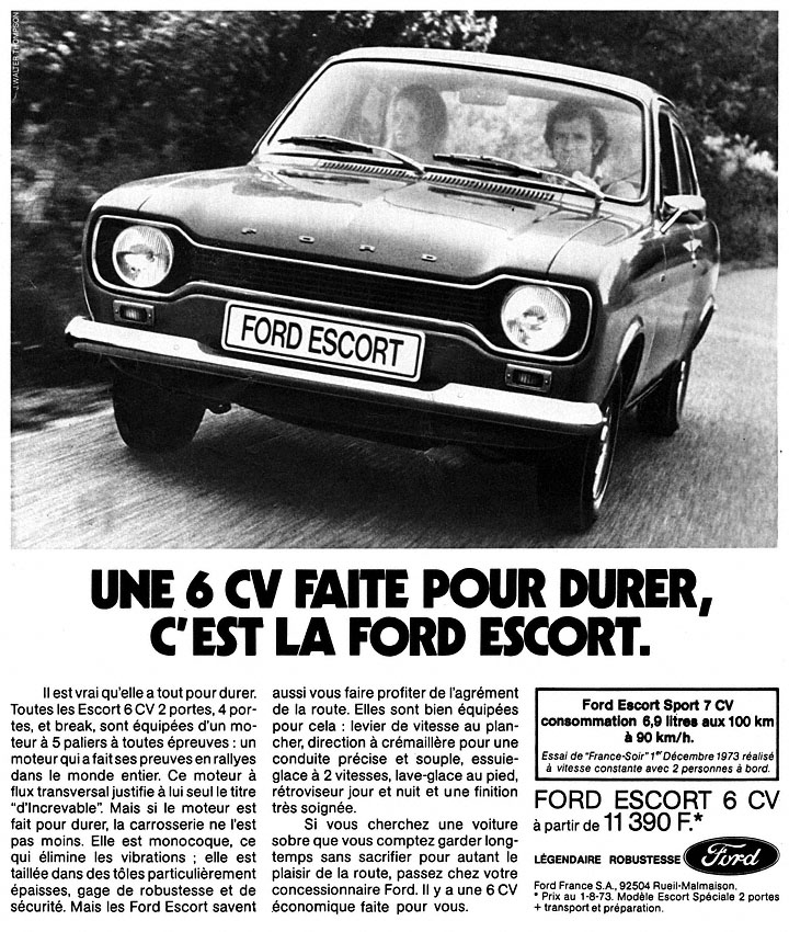 Publicité Ford 1974