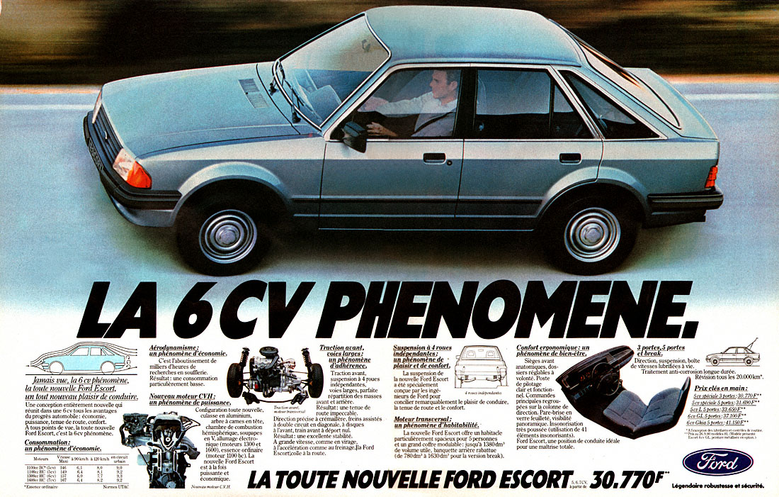 Publicité Ford 1980