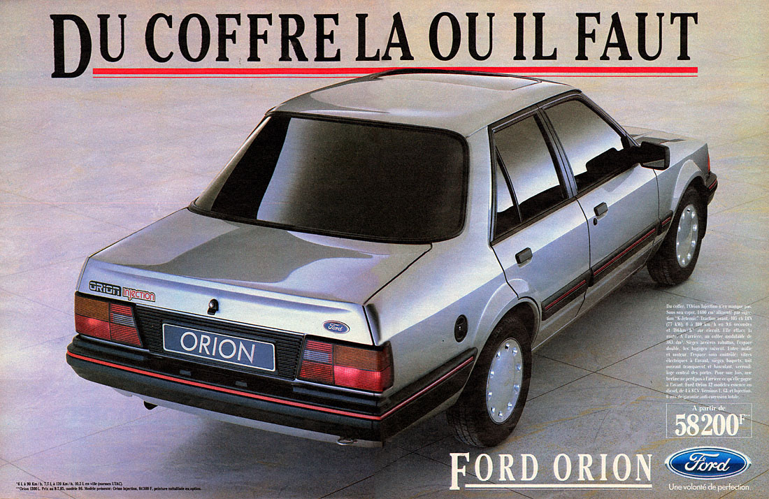 Publicité Ford 1985