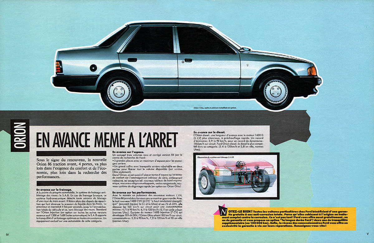 Publicité Ford 1986
