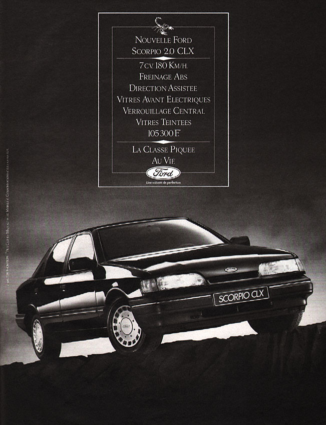 Publicité Ford 1987