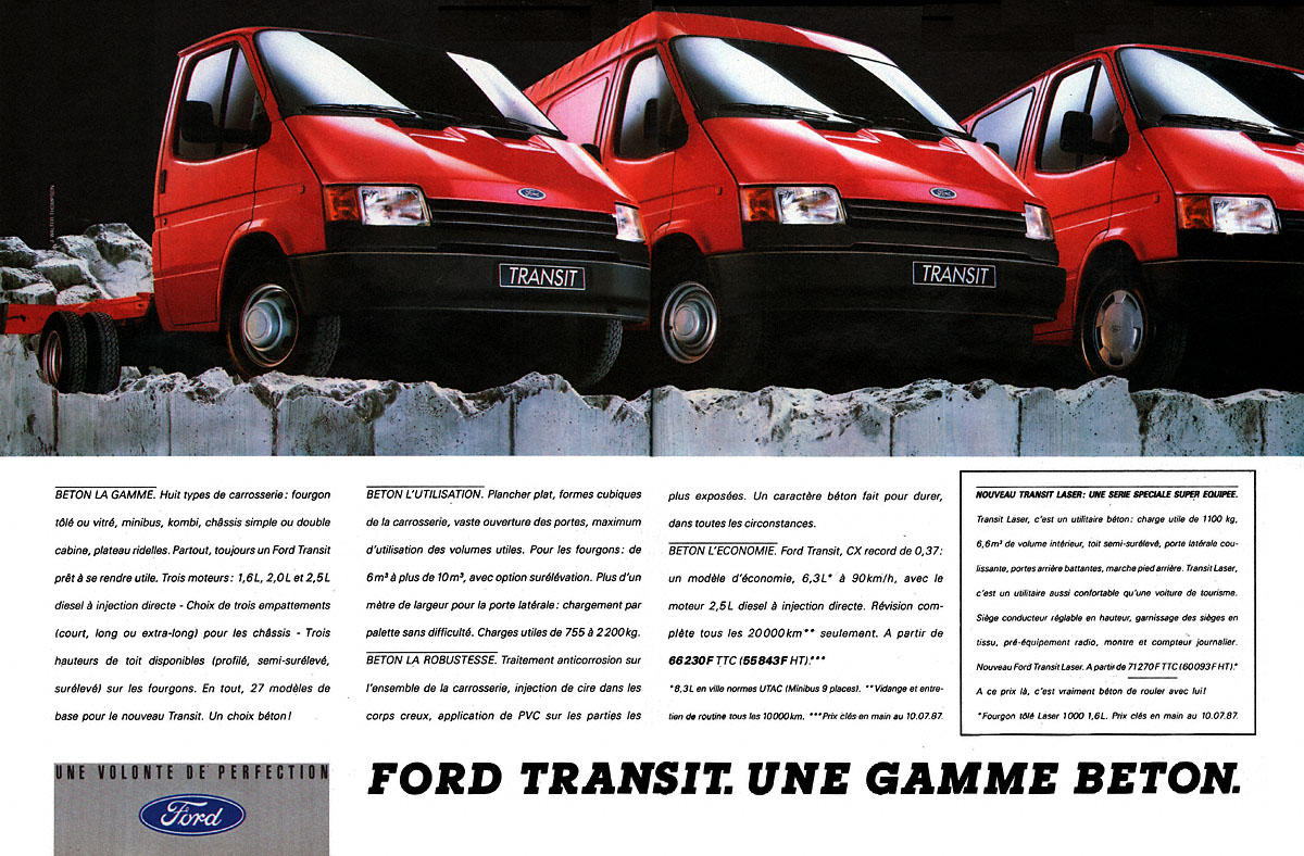 Publicité Ford 1987