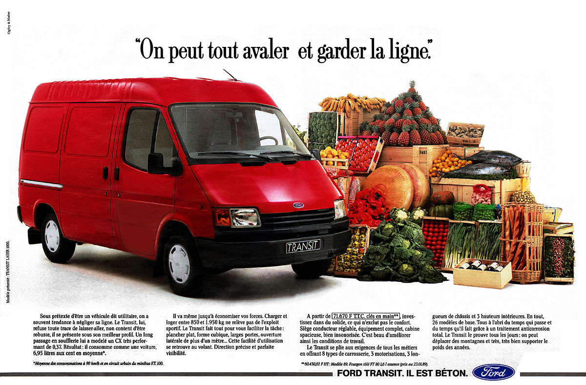 Publicité Ford 1989