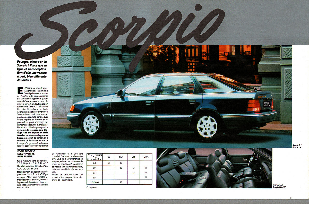 Publicité Ford 1989