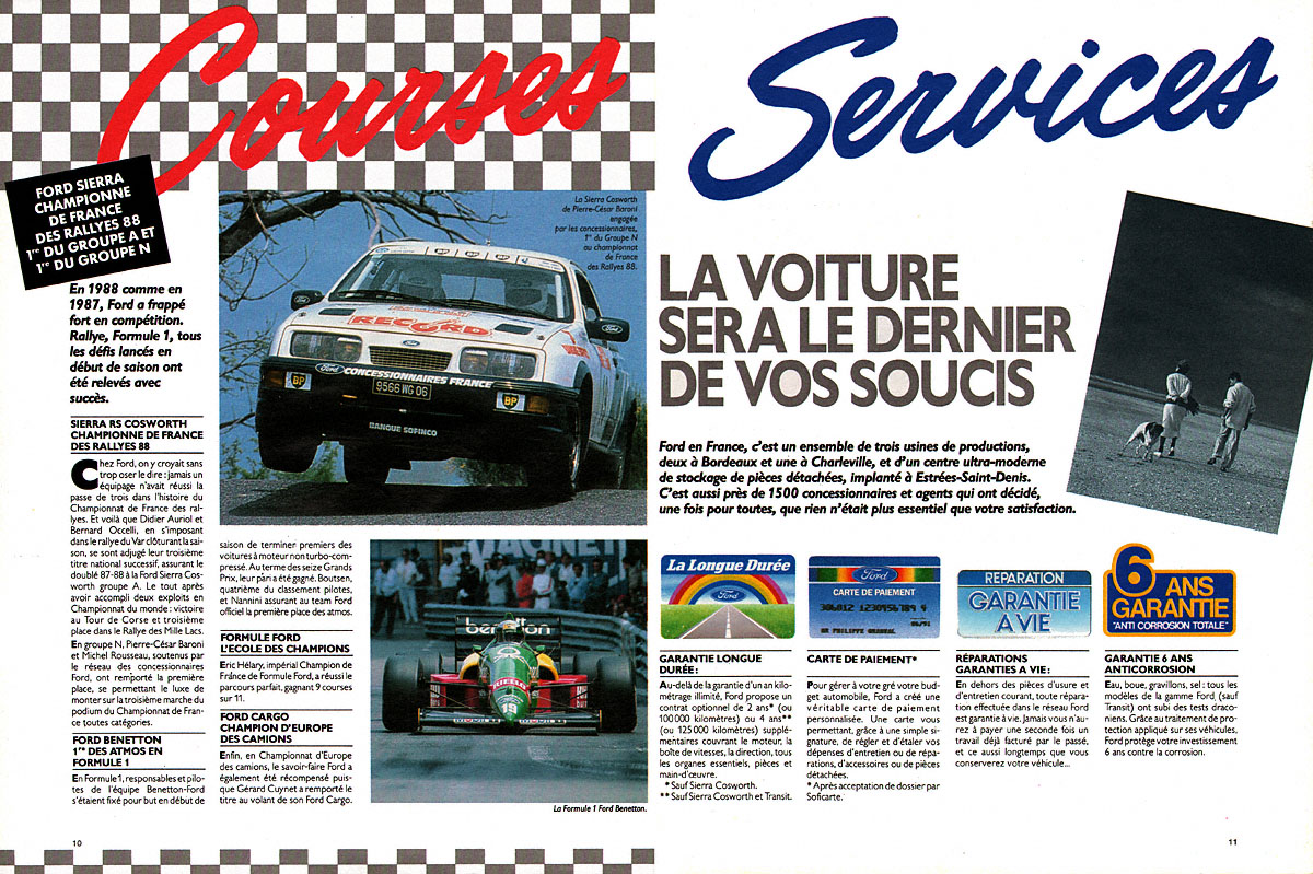 Publicité Ford 1989