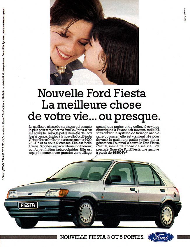 Publicité Ford 1989