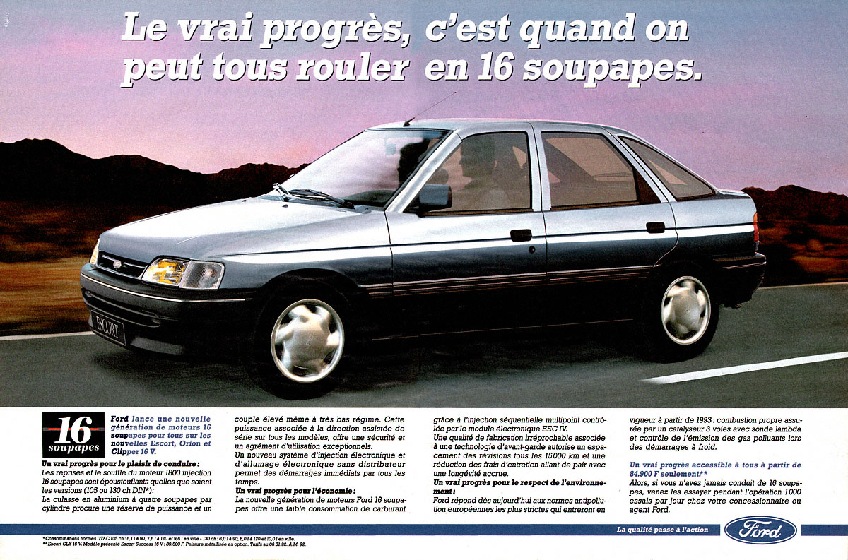 Publicité Ford 1992