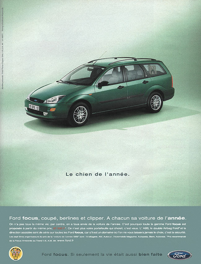 Publicité Ford 1999