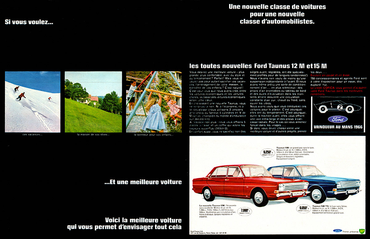 Publicit� Ford 1966