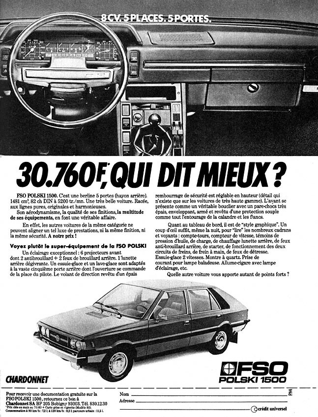 Publicité Fso 1980