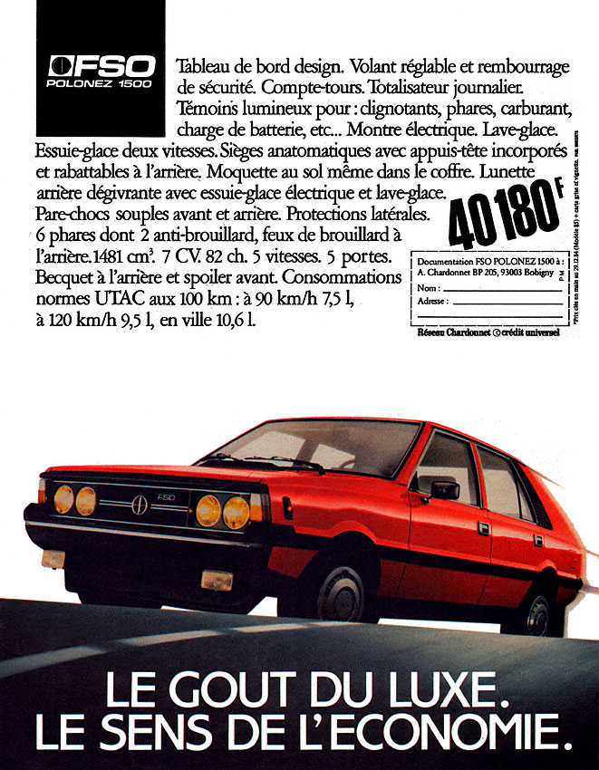 Publicité Fso 1985