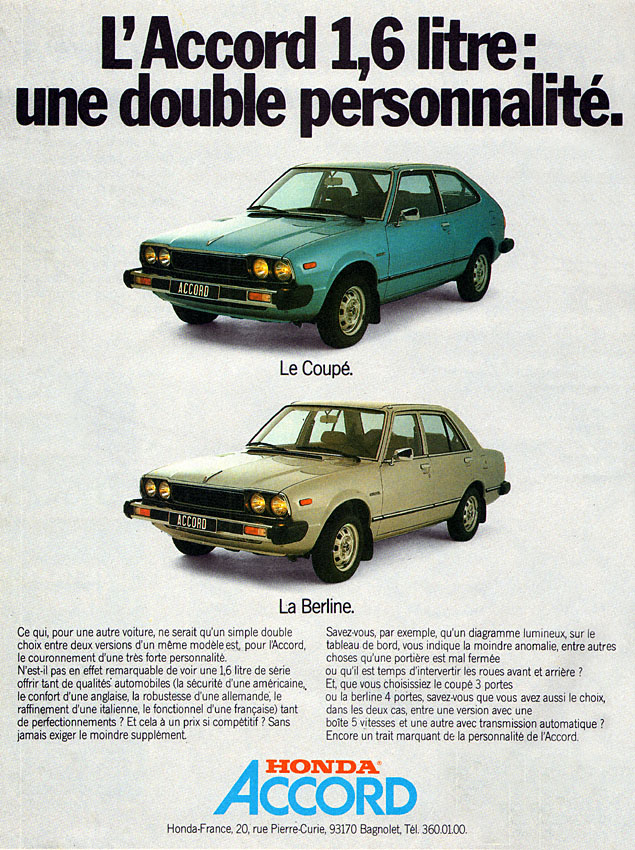 Publicité Honda 1978