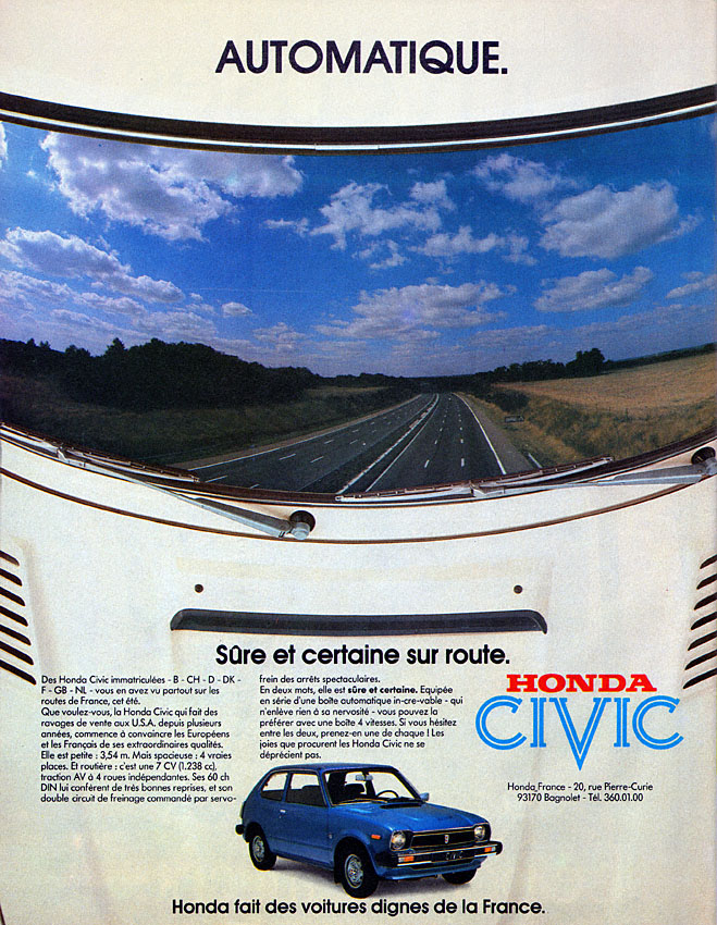 Publicité Honda 1978