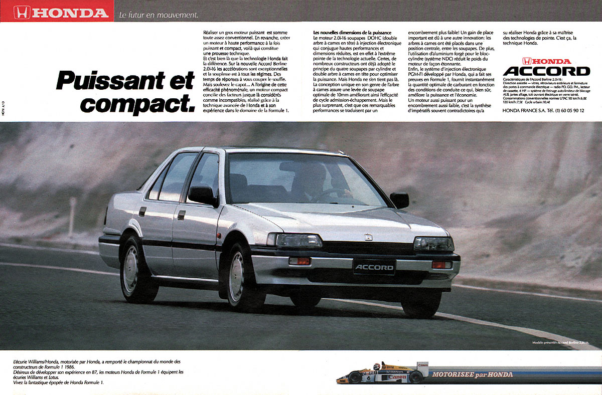Publicité Honda 1987
