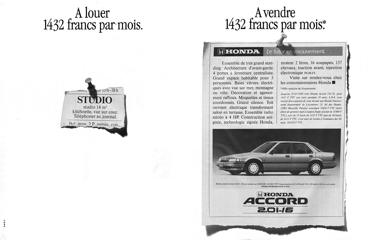 Publicité Honda 1989