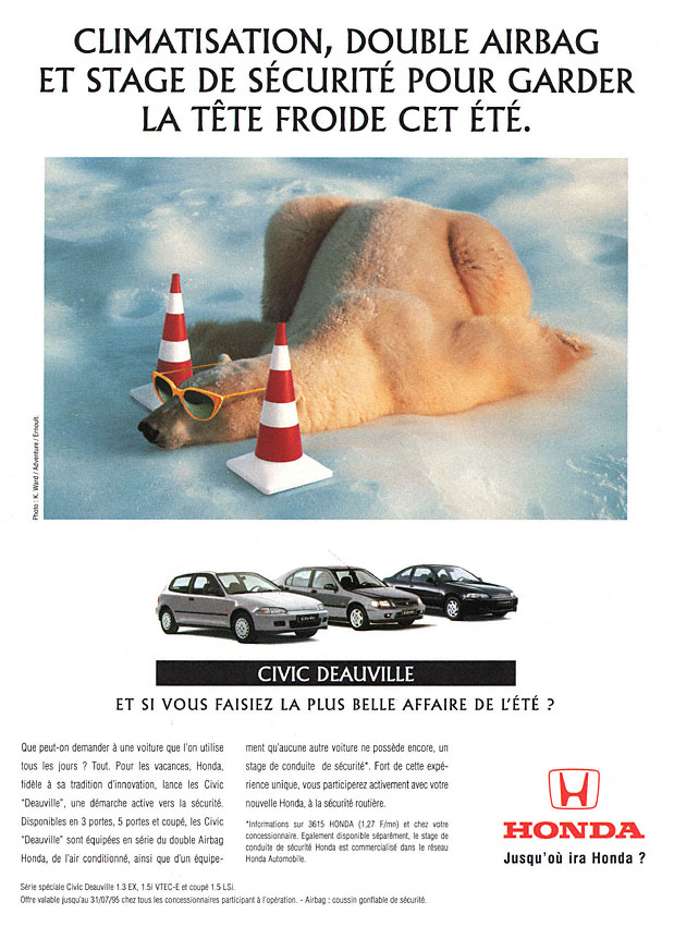 Publicité Honda 1995