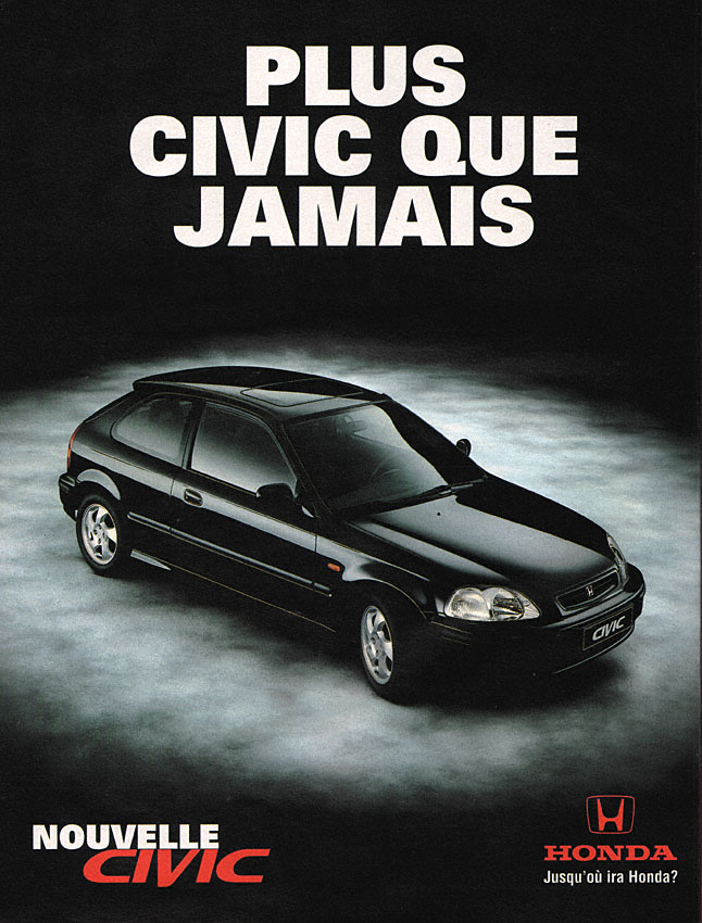 Publicité Honda 1995