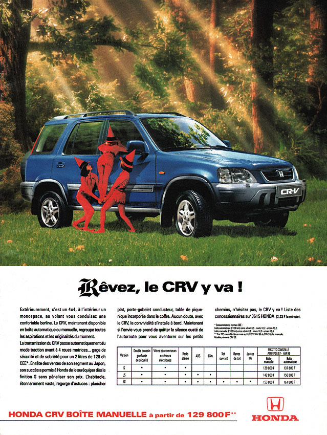 Publicité Honda 1997