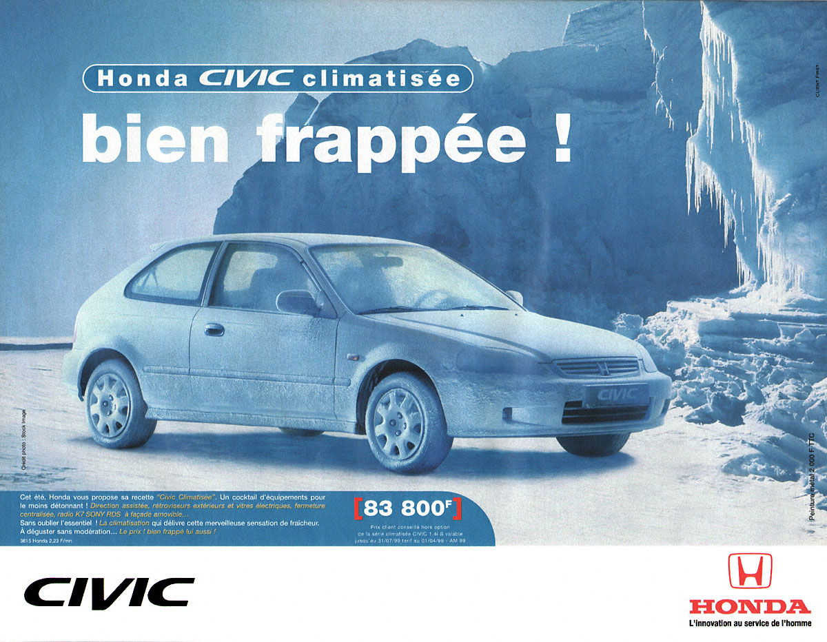 Publicité Honda 1999