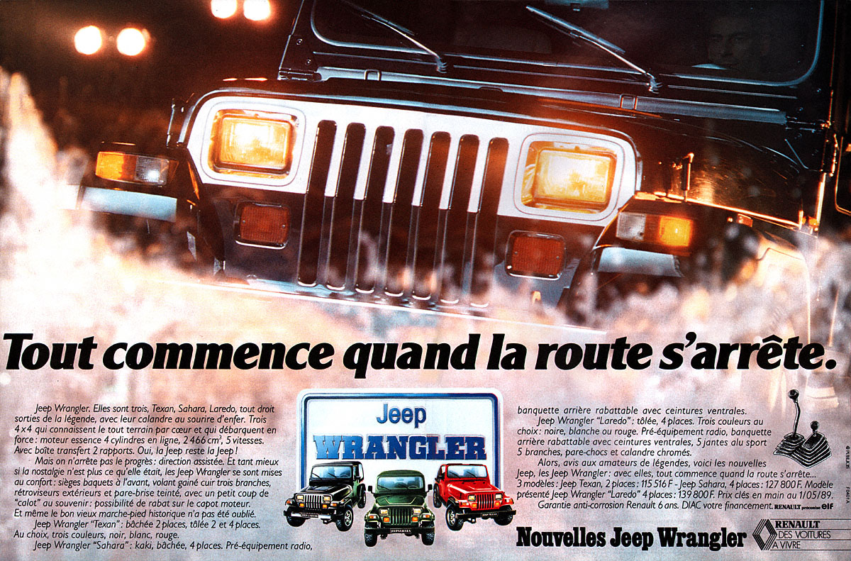 Publicité Jeep 1989