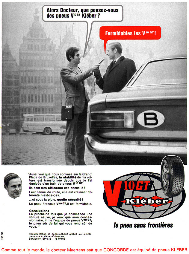 Publicité Klber-Colombes 1969