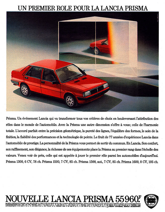 Publicité Lancia 1983