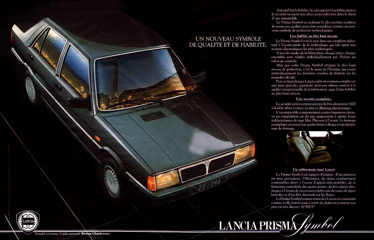 Publicité Lancia 1986