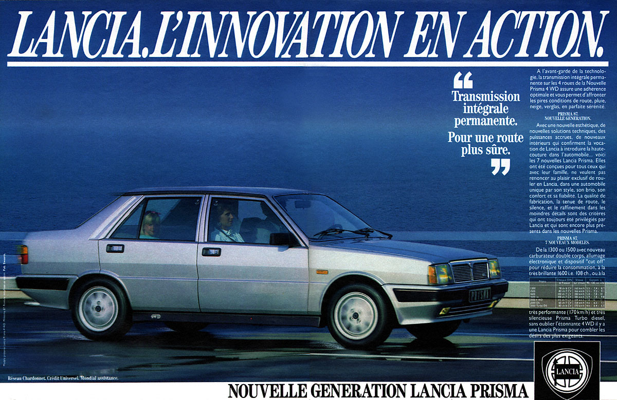 Publicité Lancia 1986