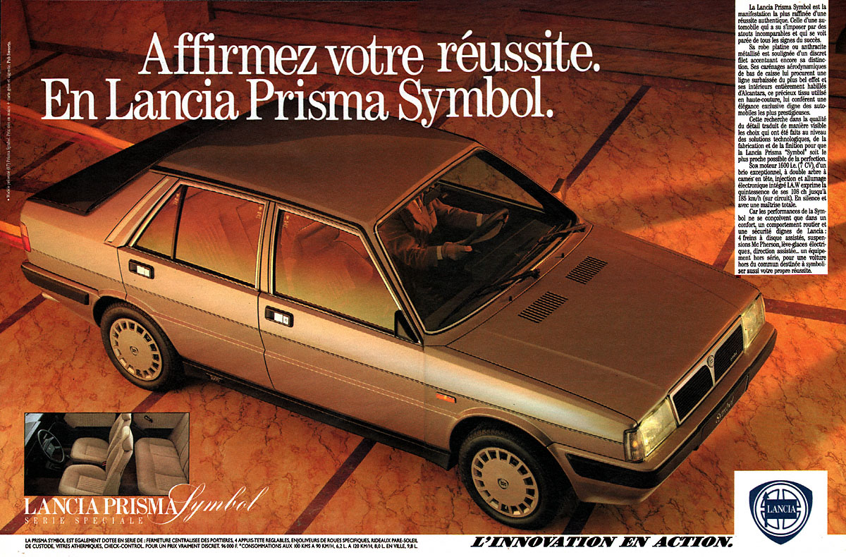 Publicité Lancia 1987