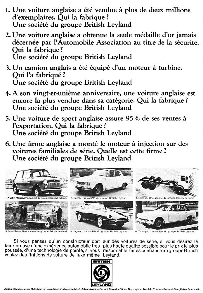 Publicit� Leyland 1969