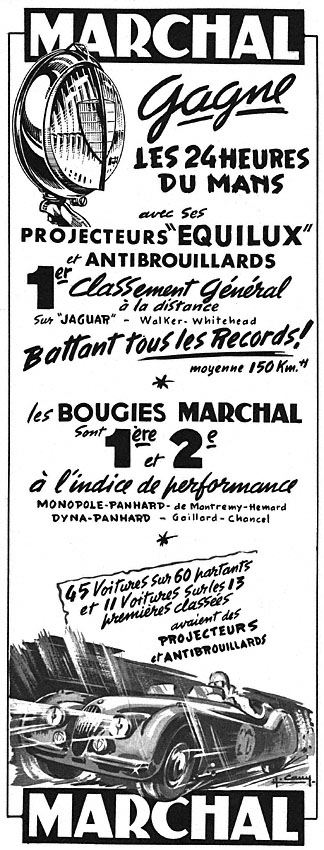 Publicité Marchal 1951