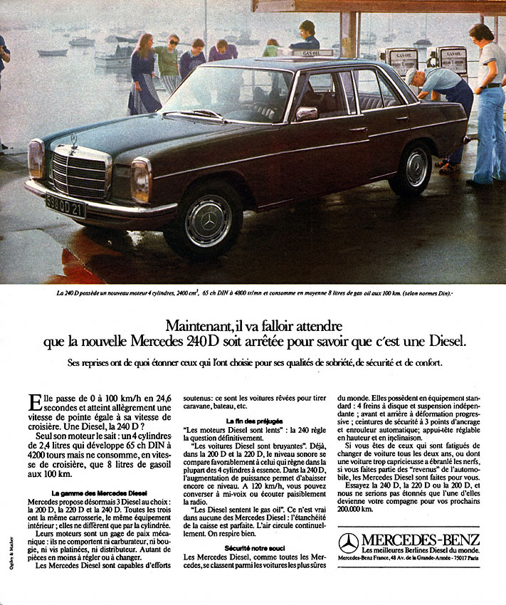 Publicité Mercedes 1973