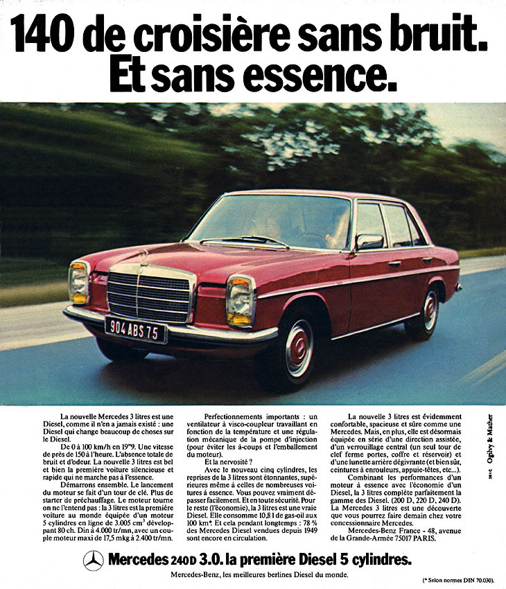 Publicité Mercedes 1974