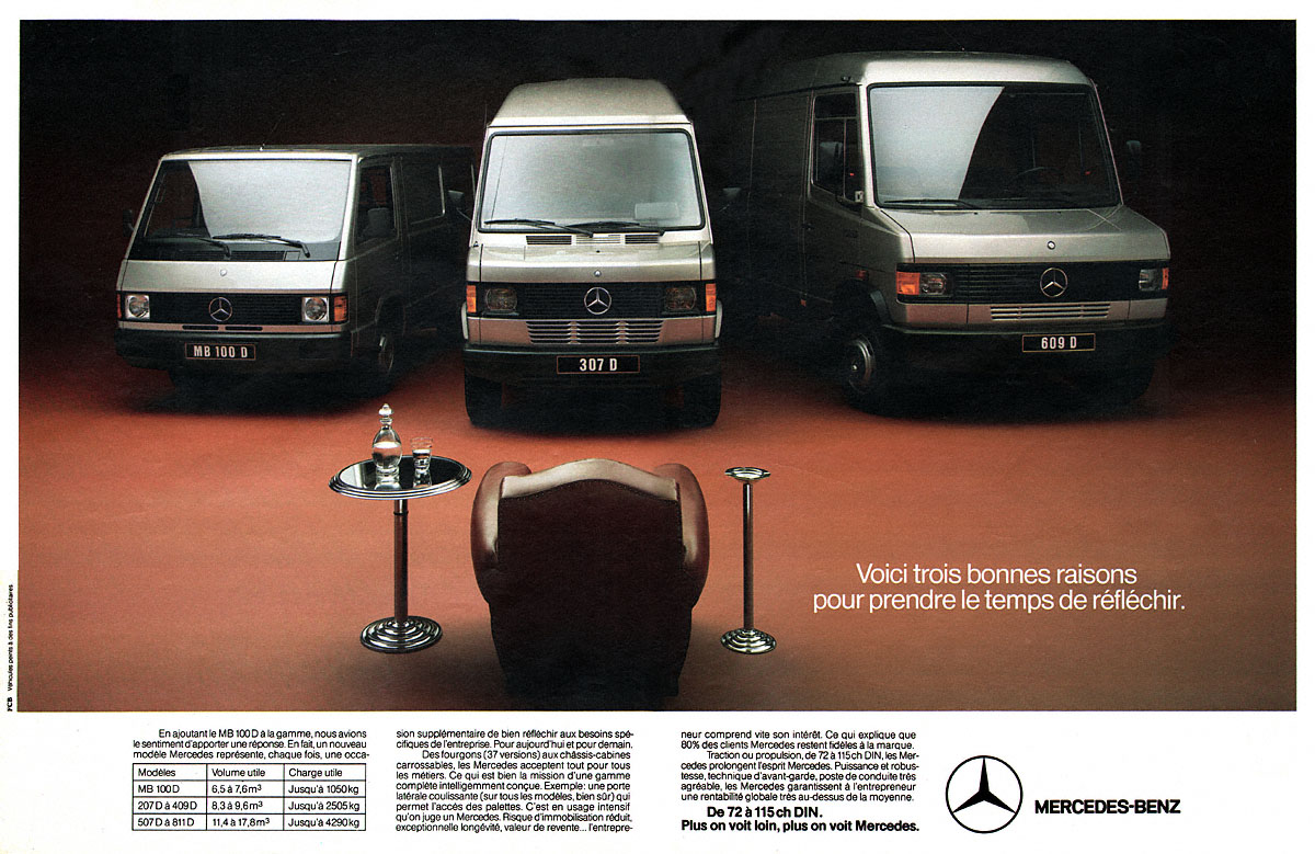 Publicité Mercedes 1988