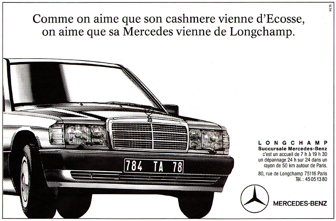 Publicité Mercedes 1989