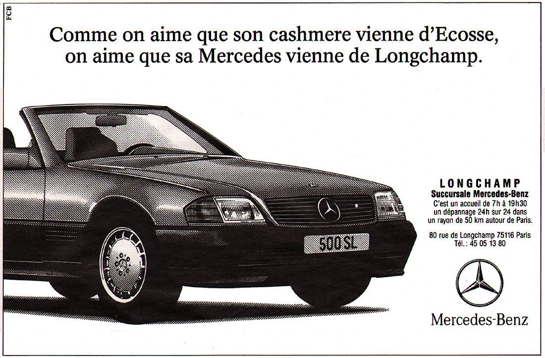 Publicité Mercedes 1989