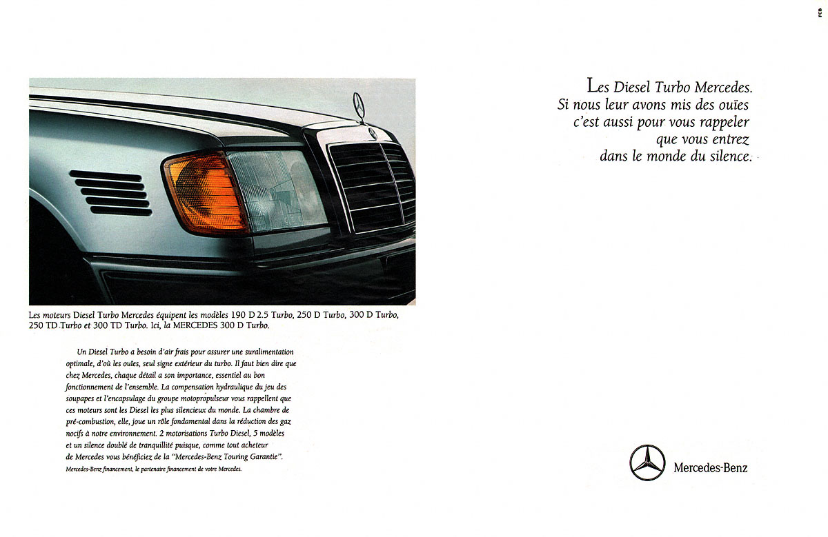 Publicité Mercedes 1990