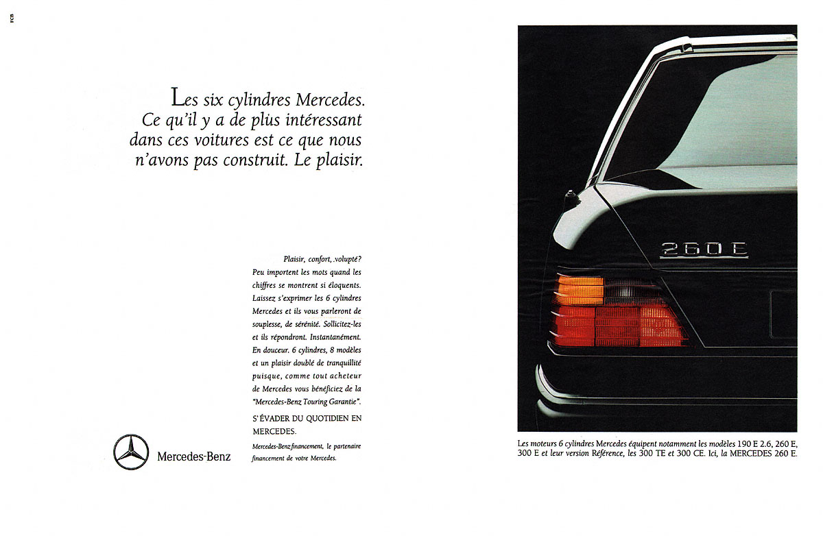Publicité Mercedes 1991