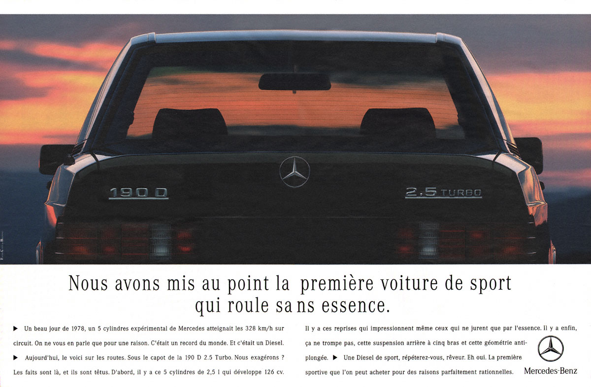 Publicité Mercedes 1991