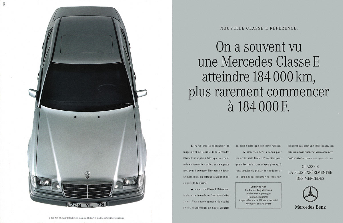 Publicité Mercedes 1994