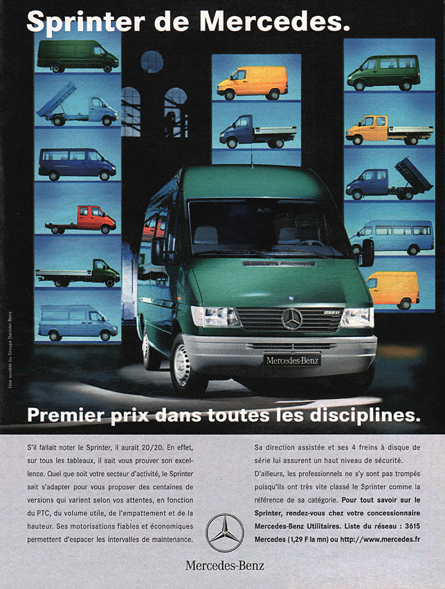 Publicité Mercedes 1998