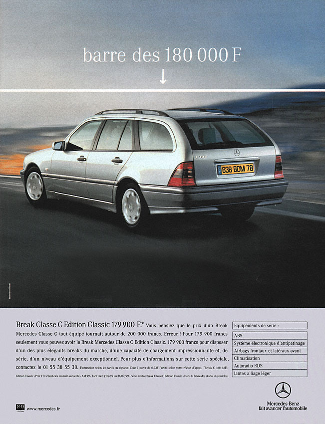 Publicité Mercedes 1999