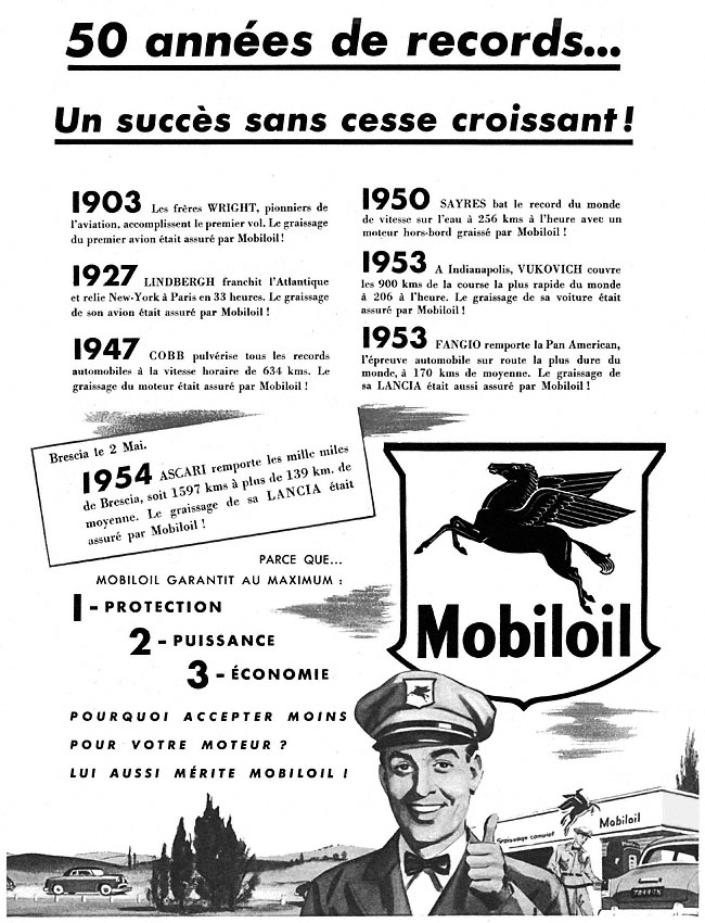 Publicité Mobil 1954