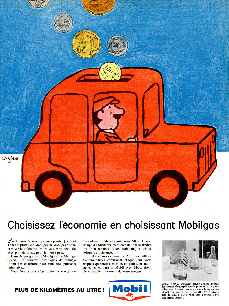 Publicité Mobil 1958
